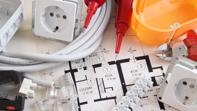 Table with room plan, sockets and pens